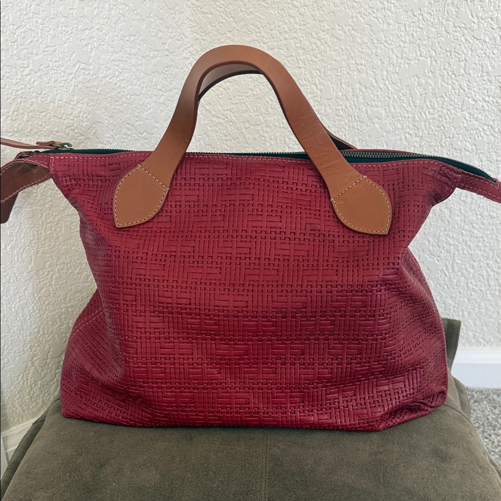 Parker Thatch red “Charlie” bag
